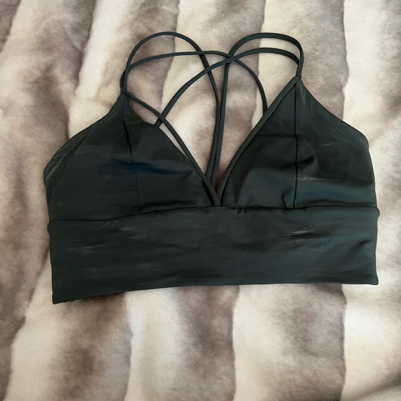 Pushing Limits Strap Bra in Forest Green - Picture 1 of 2
